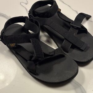 Teva Black Adjustable Strap Sandals